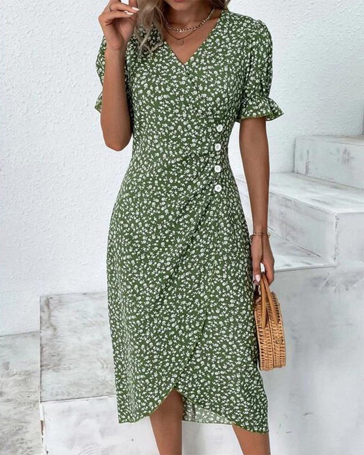 Evelina | Floral Dress With Flattering Fit