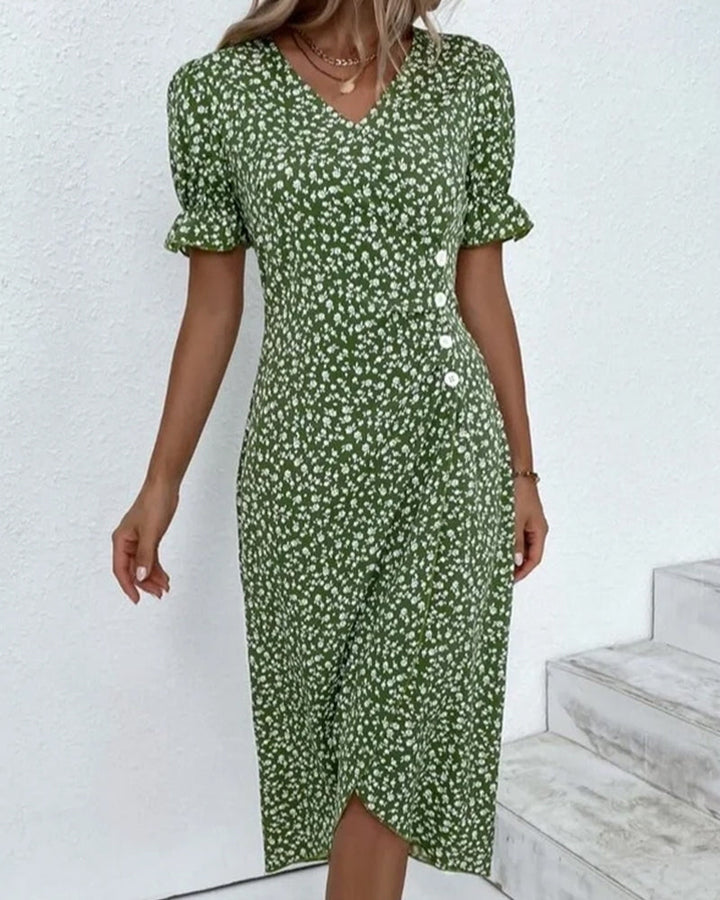 Evelina | Floral Dress With Flattering Fit