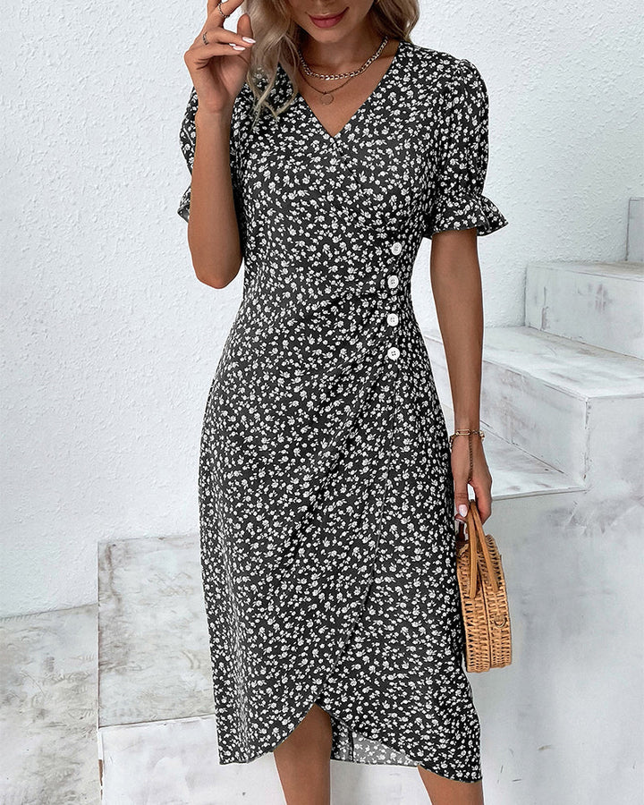 Evelina | Floral Dress With Flattering Fit