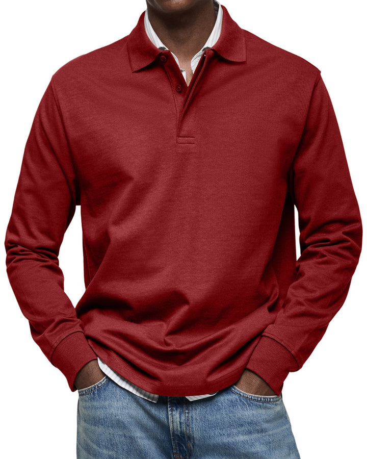 Diego | Relaxed Fit Long Sleeve Polo