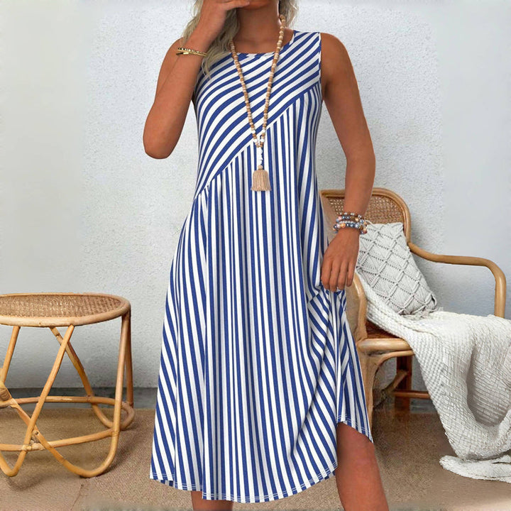 Aveline Sleeveless Striped Dress