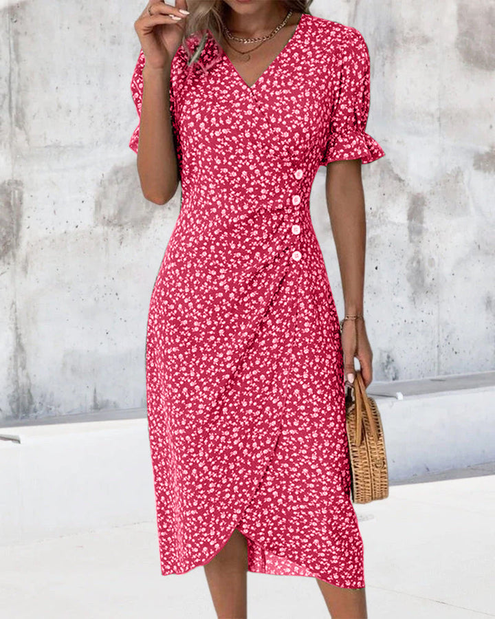 Evelina | Floral Dress With Flattering Fit