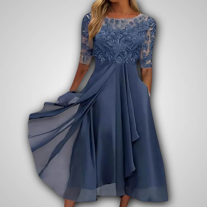 Natalia | Elegant Lace Midi Dress