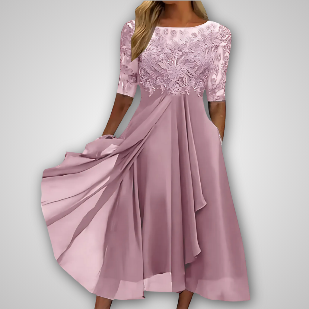 Natalia | Elegant Lace Midi Dress