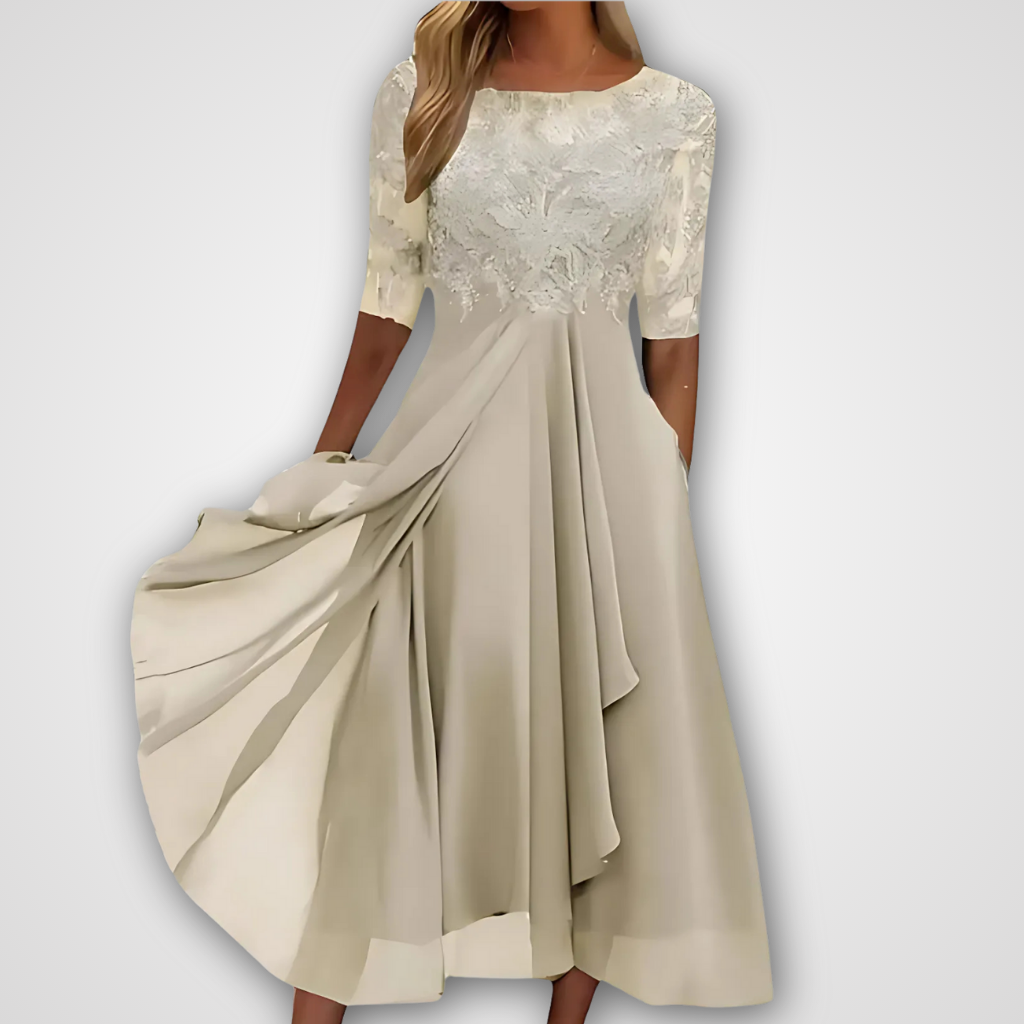Natalia | Elegant Lace Midi Dress