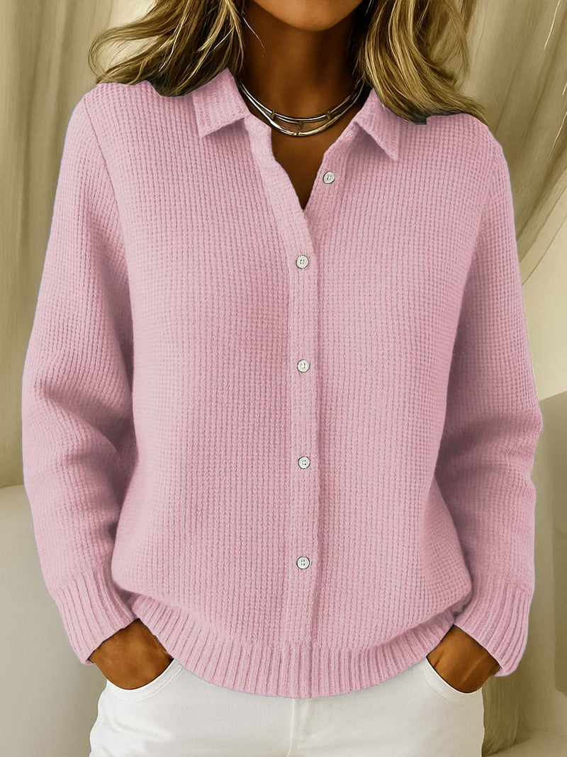 Nalea | Soft Knit Sweater with Button Front