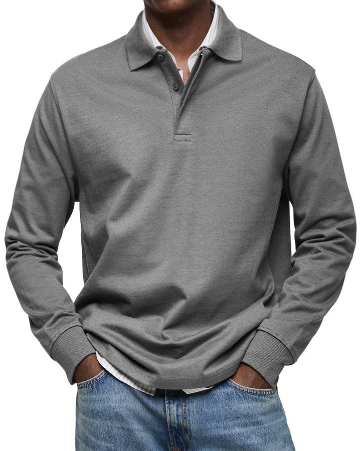 Diego | Relaxed Fit Long Sleeve Polo