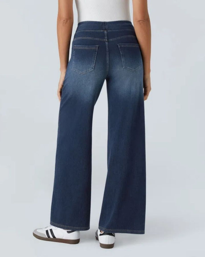 Elena | High-Waisted Wide Leg Jeans