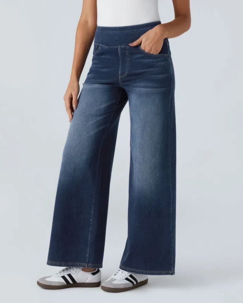Elena | High-Waisted Wide Leg Jeans