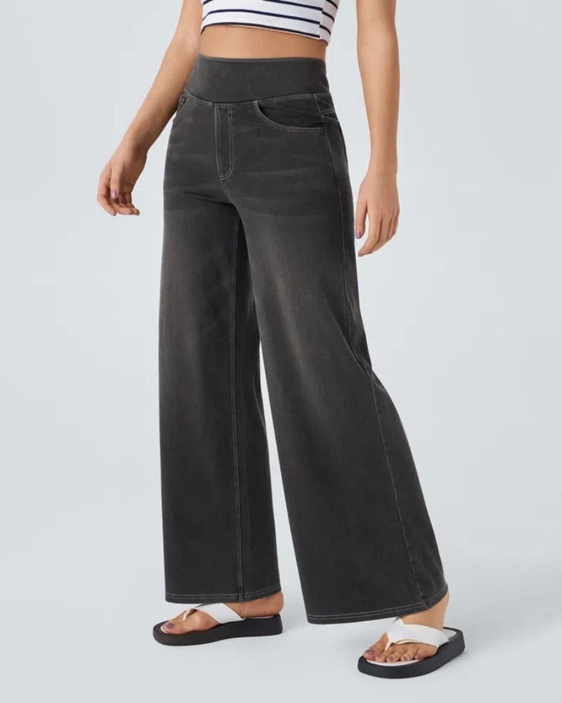 Elena | High-Waisted Wide Leg Jeans