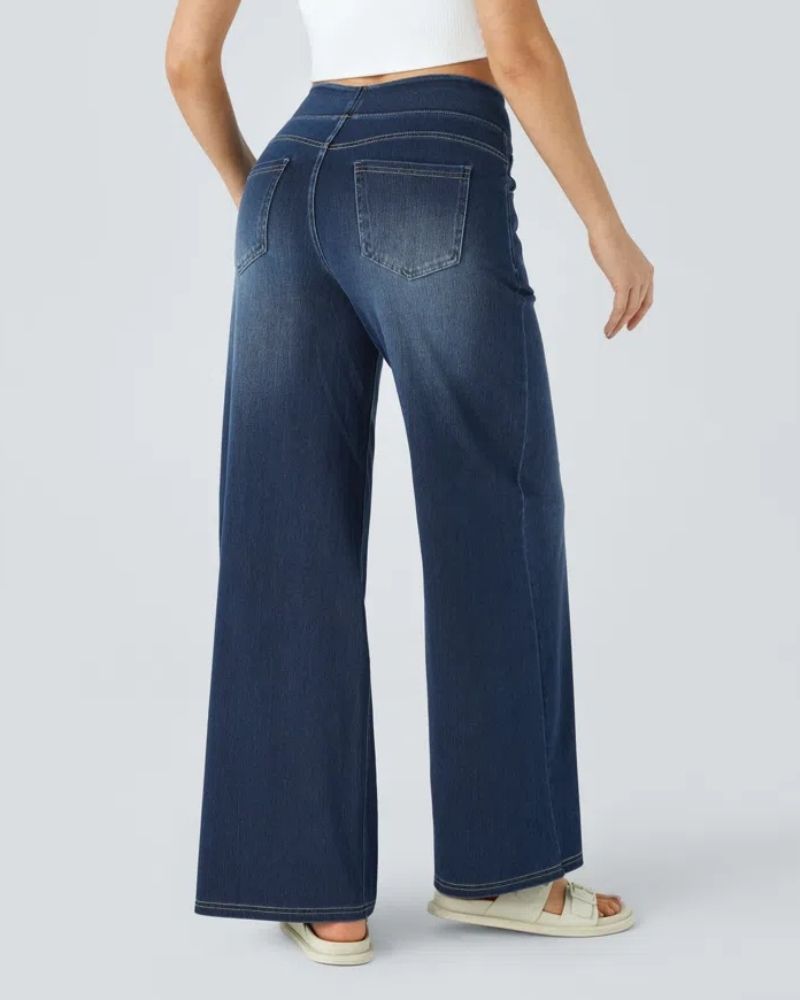 Elena | High-Waisted Wide Leg Jeans