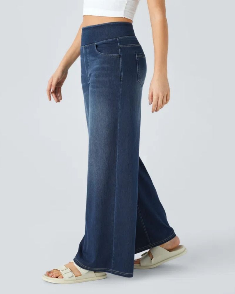 Elena | High-Waisted Wide Leg Jeans