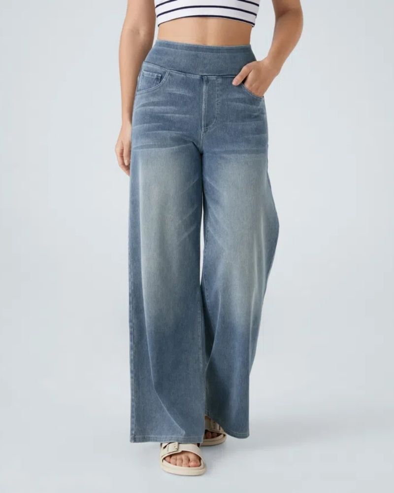 Elena | High-Waisted Wide Leg Jeans