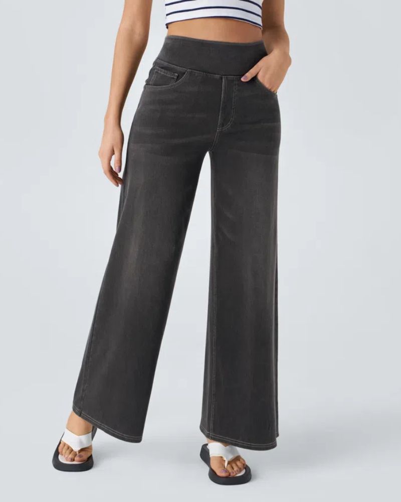 Elena | High-Waisted Wide Leg Jeans
