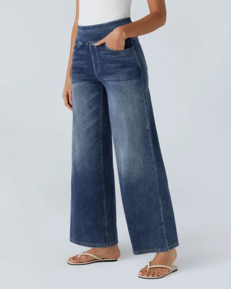 Elena | High-Waisted Wide Leg Jeans