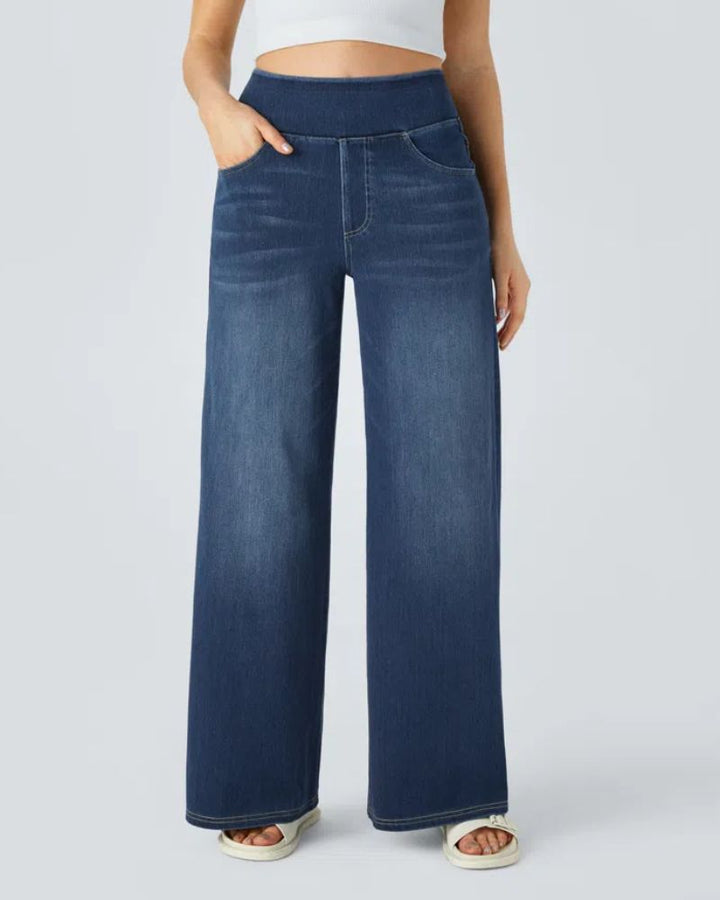 Elena | High-Waisted Wide Leg Jeans