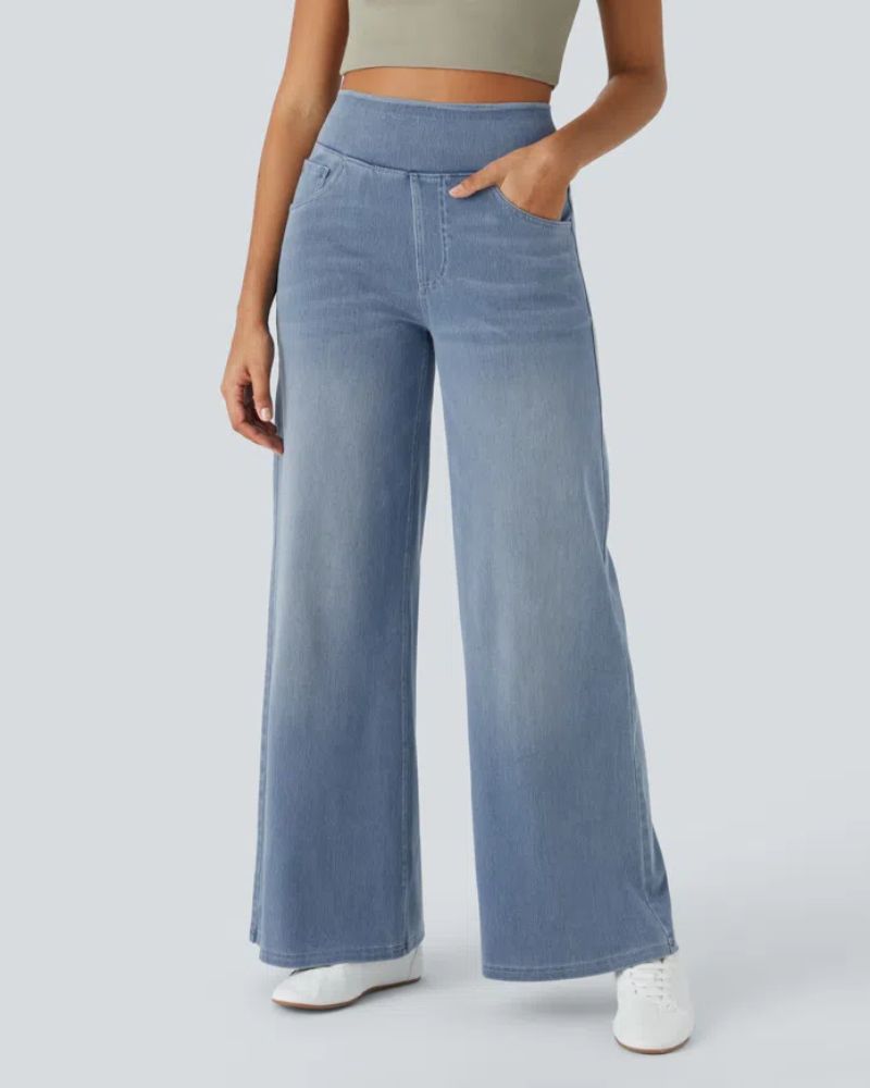 Elena | High-Waisted Wide Leg Jeans