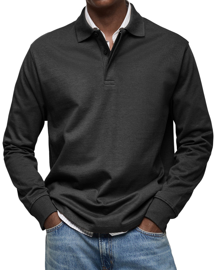 Diego | Relaxed Fit Long Sleeve Polo