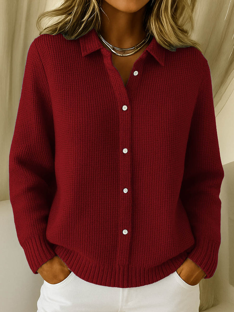 Nalea | Soft Knit Sweater with Button Front