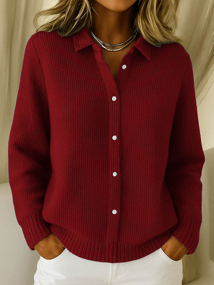 Nalea | Soft Knit Sweater with Button Front