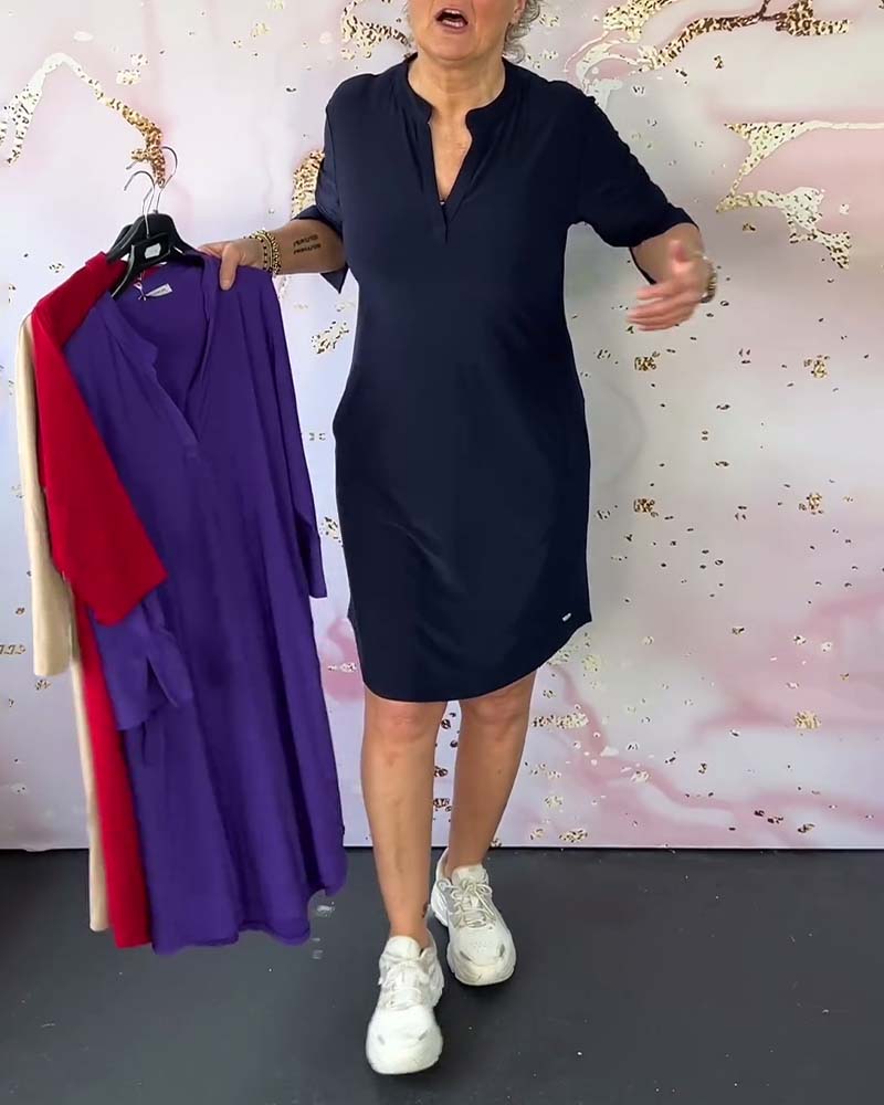 Victoria | Simple V-neck dress