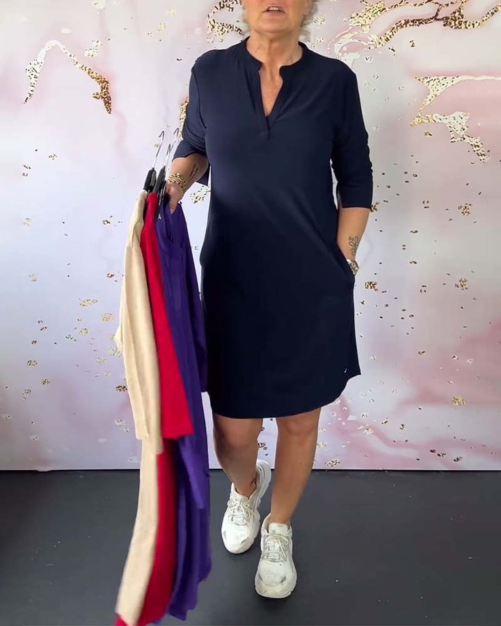 Victoria | Simple V-neck dress