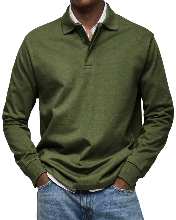 Diego | Relaxed Fit Long Sleeve Polo