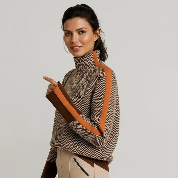 Anna | High Neck Knit Jumper