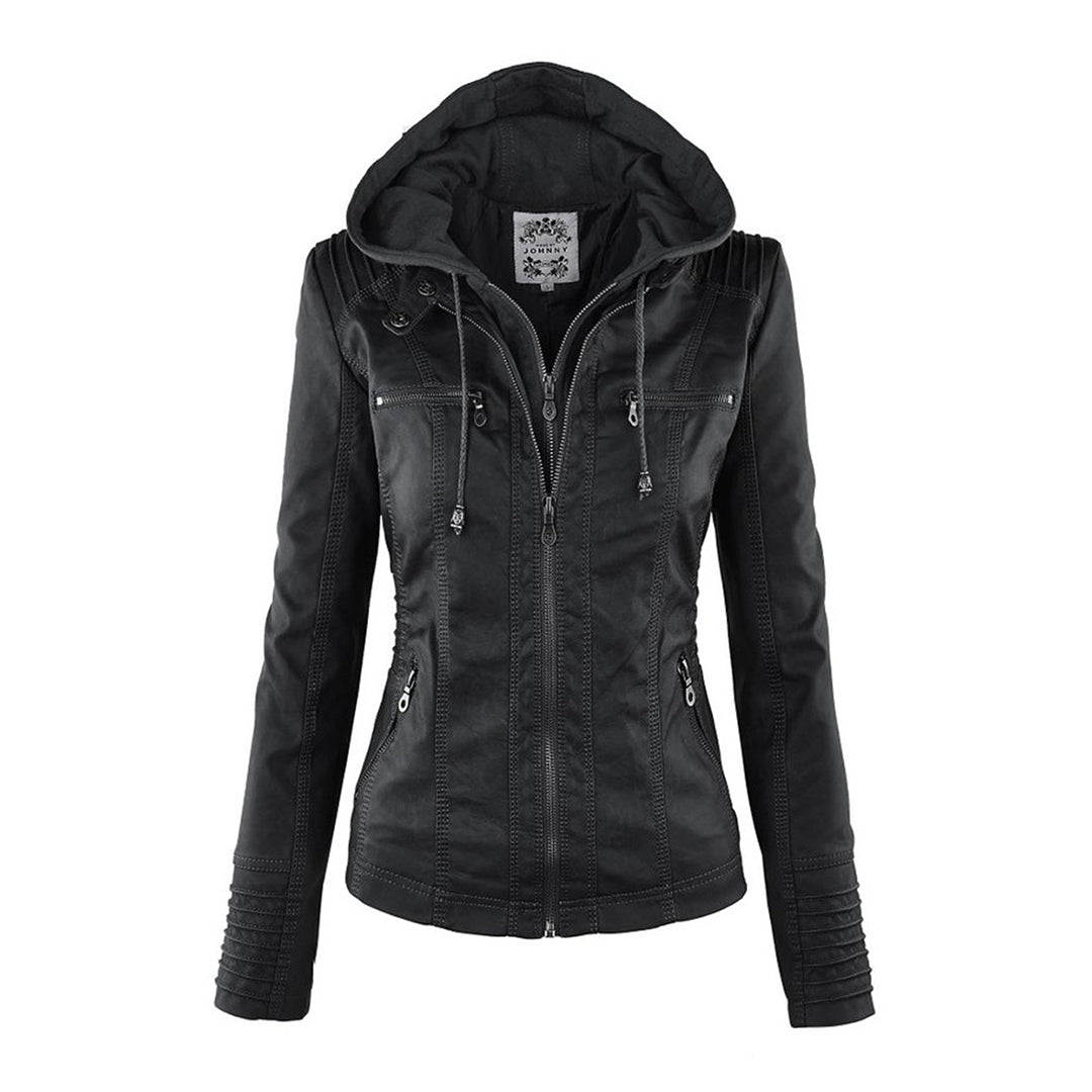 Ninna | Hooded Biker Jacket