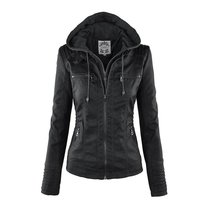 Ninna | Hooded Biker Jacket