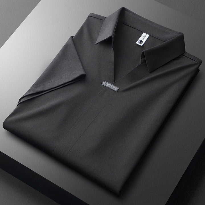 Kael Cotton Silk Polo Shirt
