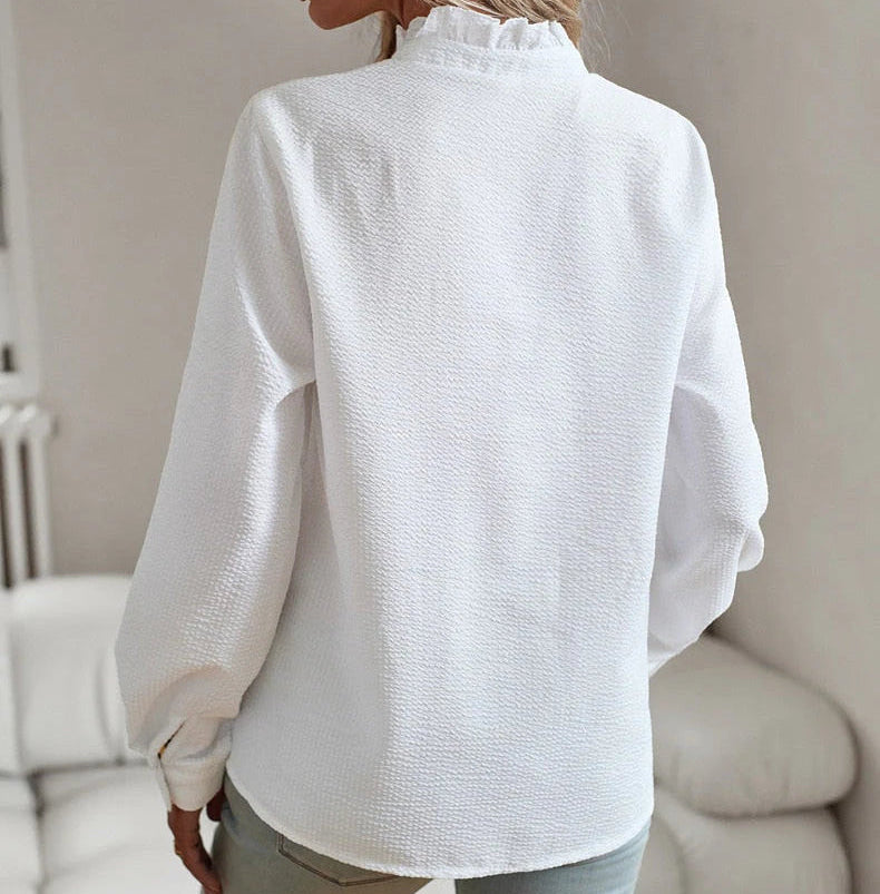 Mina | Ruffled Long Sleeve Shirt