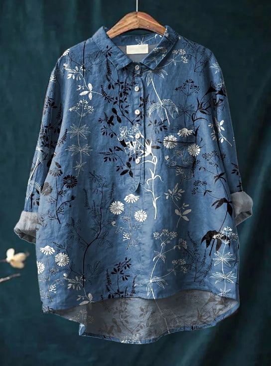 Flora | Vintage Rose Button Blouse