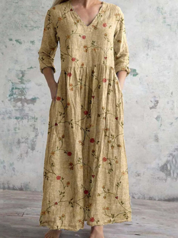 Violet | Vintage Floral Maxi Dress