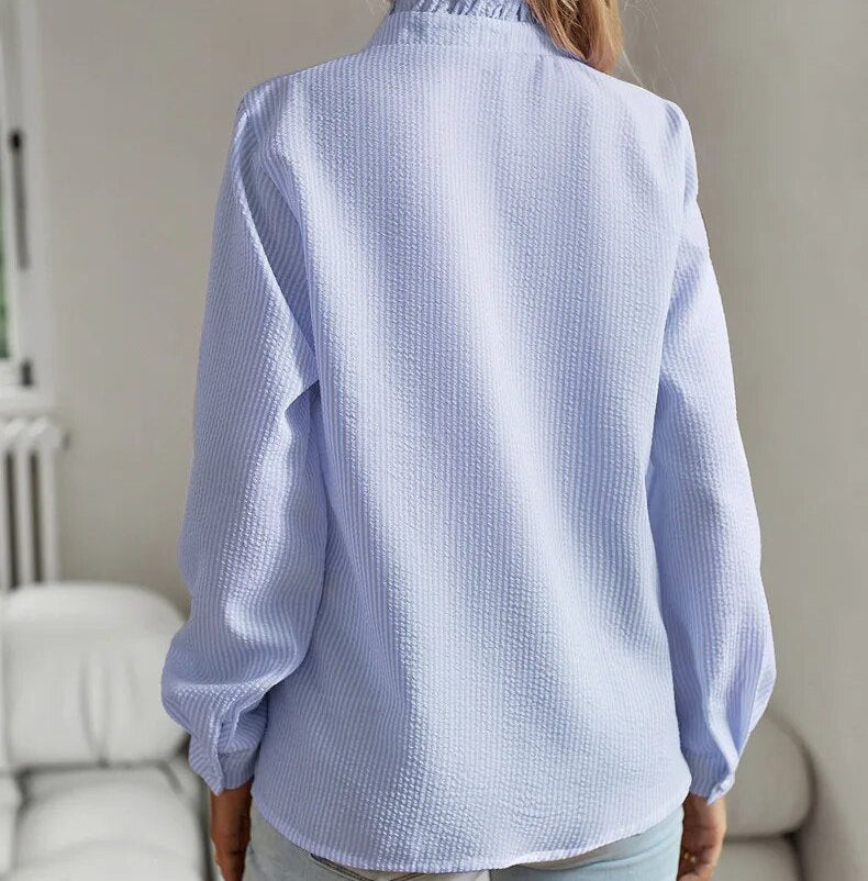 Mina | Ruffled Long Sleeve Shirt