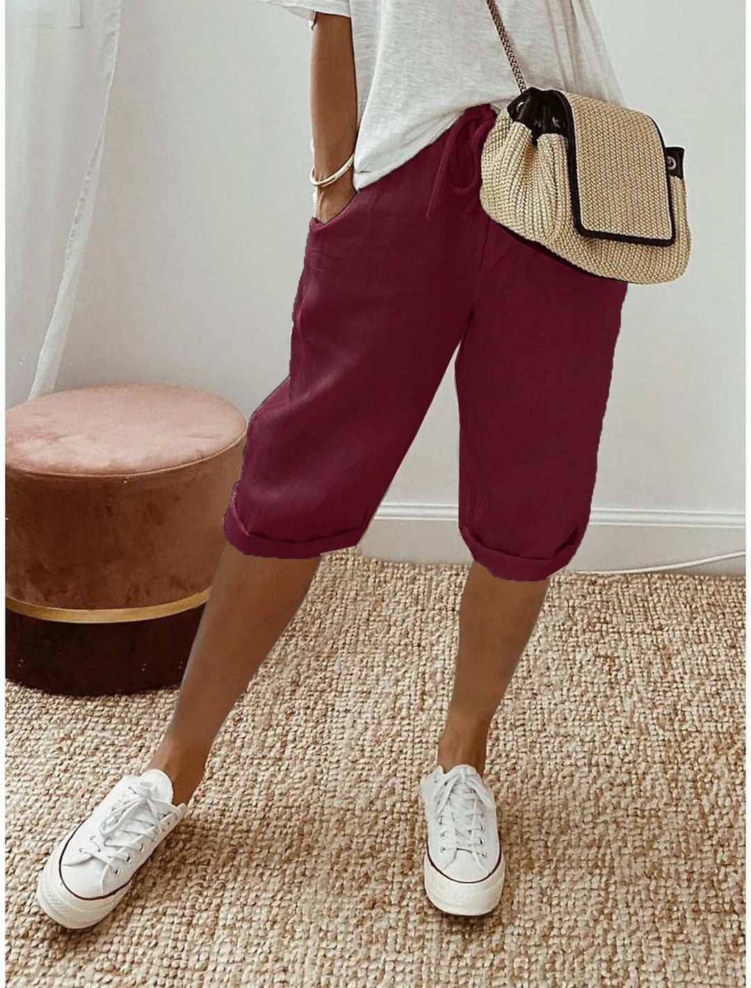 Tea | Cotton-Linen Harem Pants