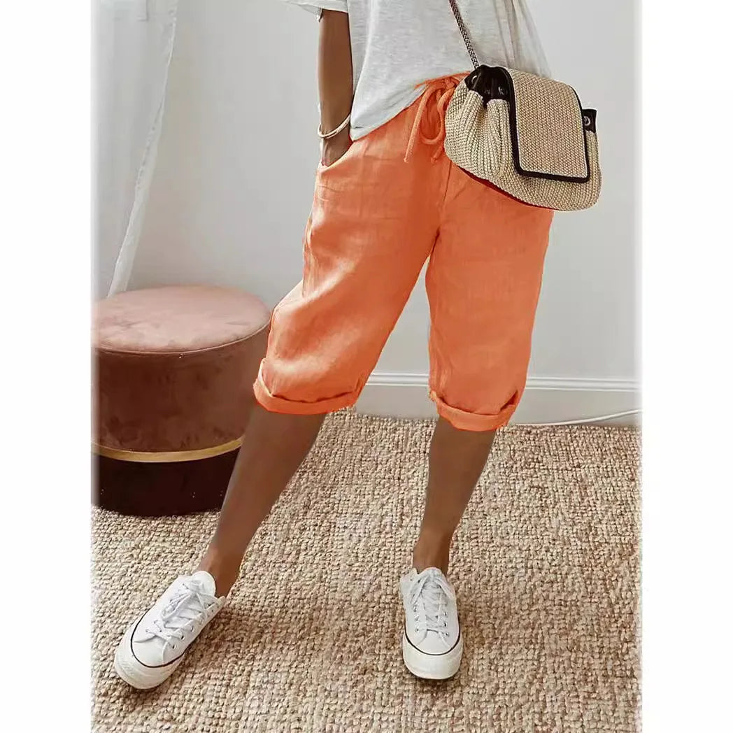 Tea | Cotton-Linen Harem Pants