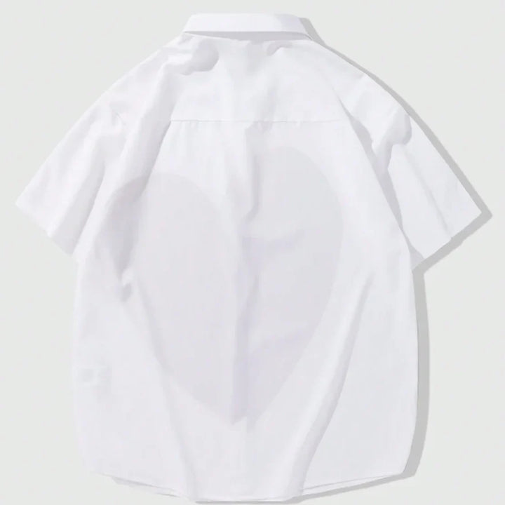Elsa | Button Down Shirt with Heart Print