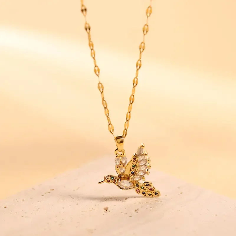 Luna | Colorful Hummingbird Pendant