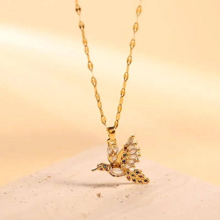Luna | Colorful Hummingbird Pendant