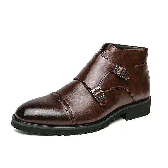 Theo | Leather Double Buckle Boots