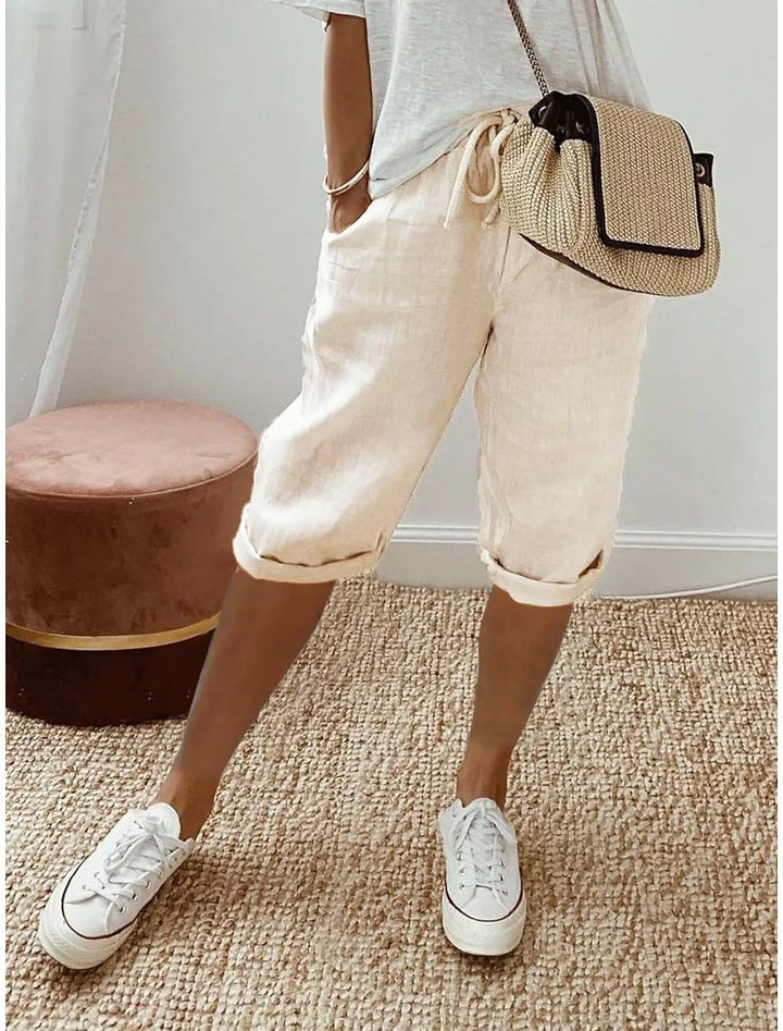 Tea | Cotton-Linen Harem Pants