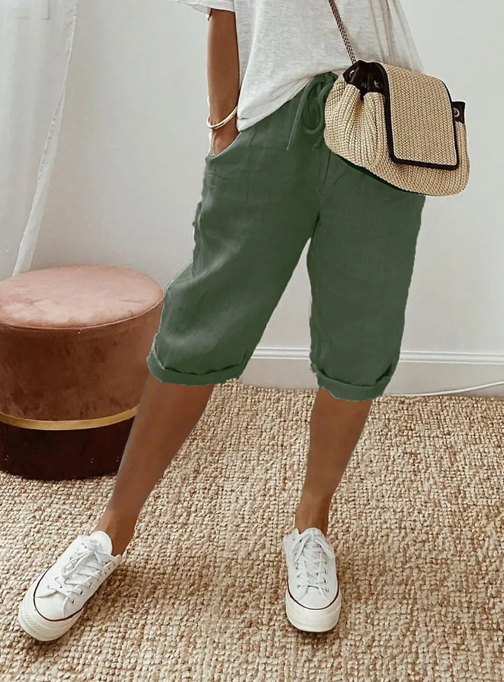 Tea | Cotton-Linen Harem Pants