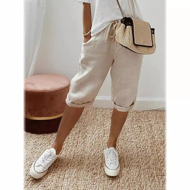 Tea | Cotton-Linen Harem Pants