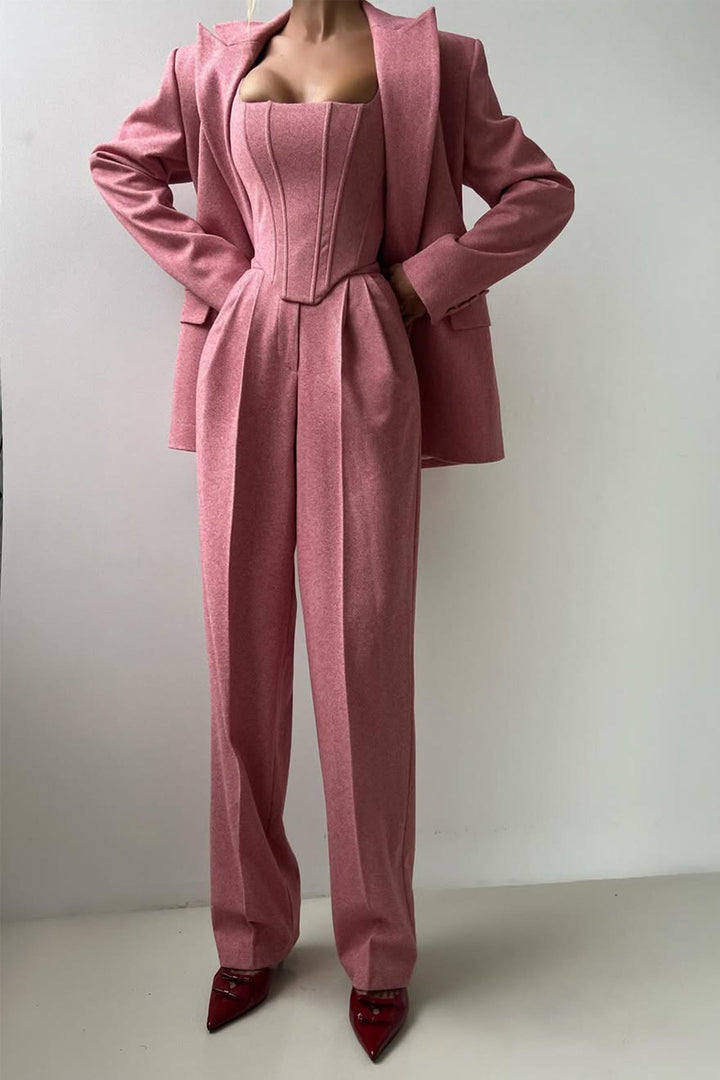 Aurelia | Three-piece set with double-breasted blazer