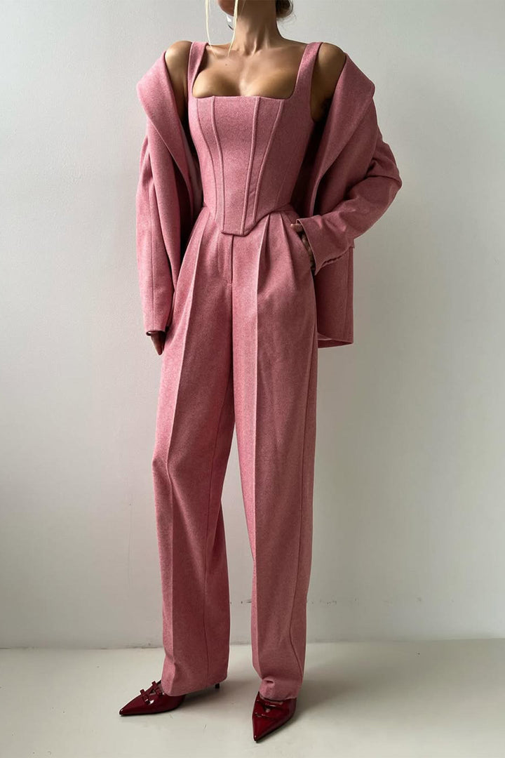 Aurelia | Three-piece set with double-breasted blazer