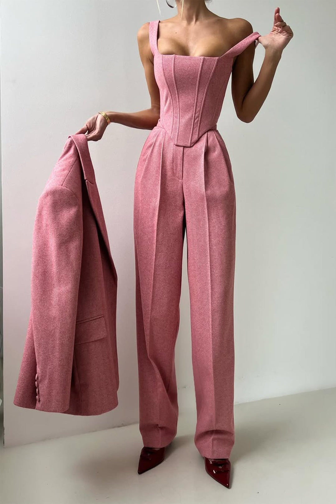 Aurelia | Three-piece set with double-breasted blazer