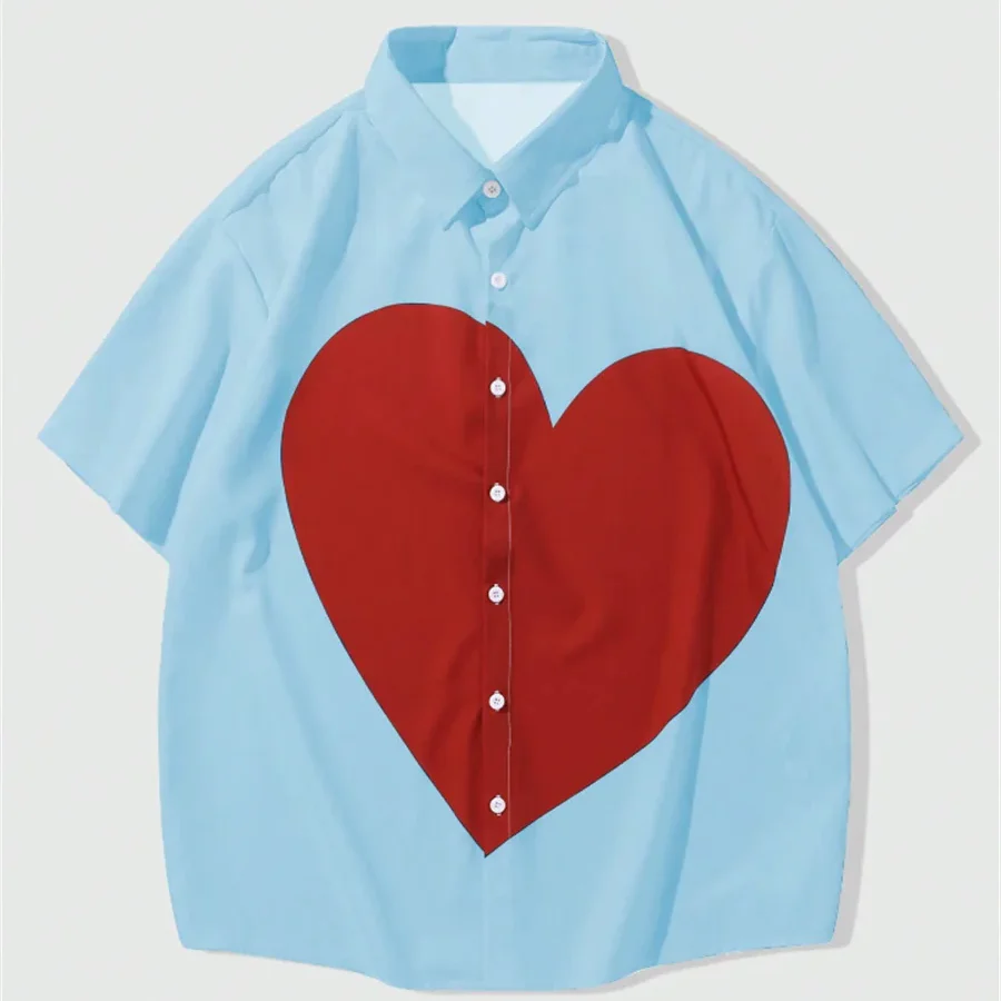 Elsa | Button Down Shirt with Heart Print