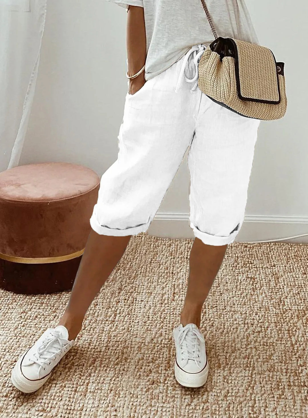 Tea | Cotton-Linen Harem Pants
