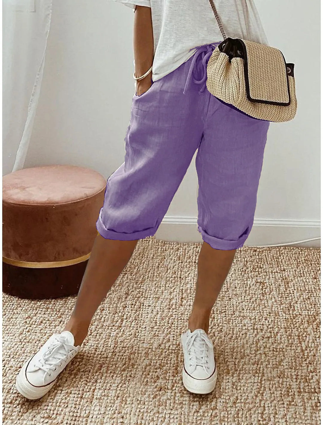 Tea | Cotton-Linen Harem Pants